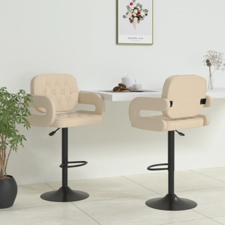 Küchenhocker 2 Einheiten cremefarbener Stoff von , Küchenhocker - Ref: Foro24-335619, Preis: 169,10 €, Rabatt: %