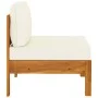 3-seater garden sofa with cream cushion in solid acacia wood by vidaXL, Garden sets - Ref: Foro24-3057927, Price: 372,85 €, D...