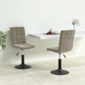 Drehbare Esszimmerstühle 2 Stück hellgrauer Samt von , Essstühle - Ref: Foro24-335741, Preis: 114,28 €, Rabatt: %