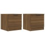Nachttische 2 Einheiten braune Eiche Farbe 40x39x40 cm von , Nachttische - Ref: Foro24-817032, Preis: 57,93 €, Rabatt: %