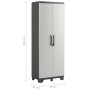 Keter Storage cabinet with shelves Gear black and gray 182 cm by , Lockers and storage cabinets - Ref: Foro24-46636, Price: 1...