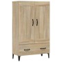 Sonoma Sideboard aus Eiche aus Sperrholz 70x31x115 cm von , Sideboards - Ref: Foro24-812576, Preis: 124,92 €, Rabatt: %