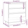 Sonoma Sideboard aus Eichensperrholz 70x41x75 cm von , Sideboards - Ref: Foro24-809551, Preis: 71,55 €, Rabatt: %