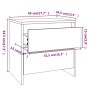Nachttisch aus braunem Eichenholz, 45x34,5x44,5 cm von , Nachttische - Ref: Foro24-813042, Preis: 43,51 €, Rabatt: %