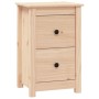 Solid pine wood bedside table 40x35x61.5 cm by , Nightstands - Ref: Foro24-820946, Price: 59,31 €, Discount: %