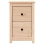Solid pine wood bedside table 40x35x61.5 cm by , Nightstands - Ref: Foro24-820946, Price: 59,31 €, Discount: %