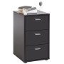 FMD Nachttisch mit 3 Schubladen schwarz von , Nachttische - Ref: Foro24-428803, Preis: 149,35 €, Rabatt: %