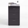 FMD Nachttisch mit 3 Schubladen schwarz von , Nachttische - Ref: Foro24-428803, Preis: 149,35 €, Rabatt: %