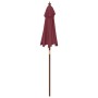 Sombrilla de jardín con poste de madera rojo burdeos 196x231 cm de , Sombrillas - Ref: Foro24-363163, Precio: 57,77 €