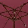Garden umbrella with burgundy red wooden pole 196x231 cm by , Umbrellas - Ref: Foro24-363163, Price: 59,48 €, Discount: %