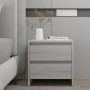 Sonoma grauer Nachttisch aus Holzwerkstoff 45x34,5x44,5cm von , Nachttische - Ref: Foro24-813040, Preis: 43,62 €, Rabatt: %