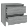 Sonoma grauer Nachttisch aus Holzwerkstoff 45x34,5x44,5cm von , Nachttische - Ref: Foro24-813040, Preis: 43,62 €, Rabatt: %