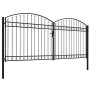 Cancela de valla doble puerta con arco 400x200 cm acero negro de , Puertas de jardín - Ref: Foro24-143096, Precio: 509,30 €
