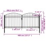 Cancela de valla doble puerta con arco 400x200 cm acero negro de , Puertas de jardín - Ref: Foro24-143096, Precio: 509,30 €