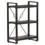 3-stöckiges Bücherregal aus massivem Mangoholz schwarz 60x30x80cm von , Bücherregale und Regale - Ref: Foro24-320626, Preis: ...