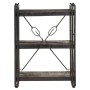 3-stöckiges Bücherregal aus massivem Mangoholz schwarz 60x30x80cm von , Bücherregale und Regale - Ref: Foro24-320626, Preis: ...