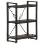 3-stöckiges Bücherregal aus massivem Mangoholz schwarz 60x30x80cm von , Bücherregale und Regale - Ref: Foro24-320626, Preis: ...