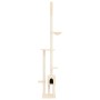 Vom Boden bis zur Decke reichender Katzenkratzbaum creme 258,5-284,5 cm von , Katzenmöbel - Ref: Foro24-171717, Preis: 82,96 ...