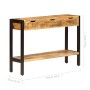 Sideboard with 3 drawers solid mango wood 110x35x75 cm by , Sideboards - Ref: Foro24-247406, Price: 189,93 €, Discount: %