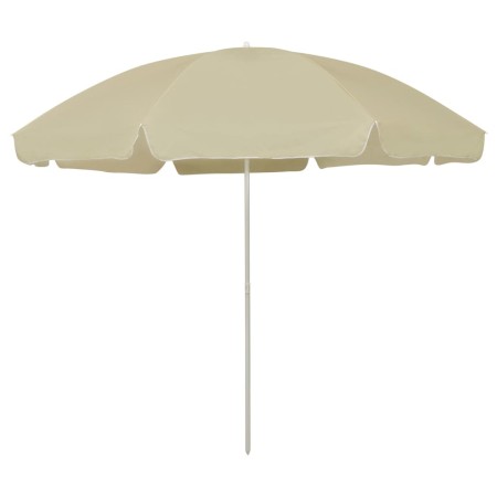 Sombrilla de playa amarillo arena 300 cm de , Sombrillas - Ref: Foro24-314707, Precio: 41,31 €, Descuento: %