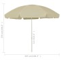 Sombrilla de playa amarillo arena 300 cm de , Sombrillas - Ref: Foro24-314707, Precio: 41,31 €, Descuento: %