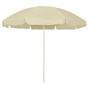 Yellow sand beach umbrella 240 cm by , Umbrellas - Ref: Foro24-314711, Price: 23,63 €, Discount: %