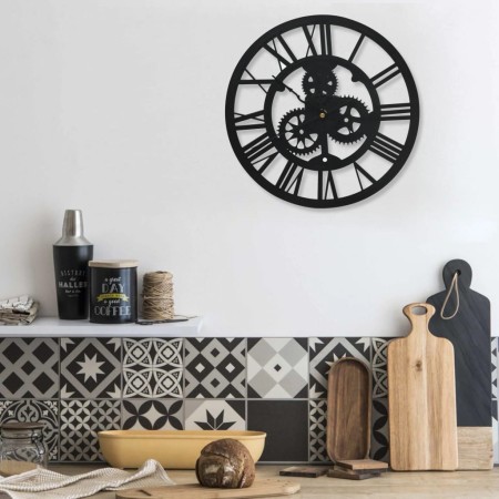 Black acrylic wall clock 30 cm by , Wall clocks - Ref: Foro24-325168, Price: 30,42 €, Discount: %
