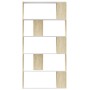 Shelf/divider spaces white and sonoma oak 80x24x159 cm by , Bookcases and shelves - Ref: Foro24-800104, Price: 67,07 €, Disco...