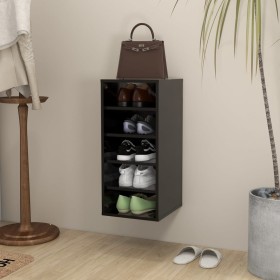 Mueble zapatero de madera contrachapada negro 31,5x35x70 cm de , Zapateros y organizadores de calzado - Ref: Foro24-808983, P...