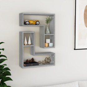 Wandregal 2 Stück Sperrholz Sonoma grau 50x15x50cm von , Regale und Regale - Ref: Foro24-826642, Preis: 27,79 €, Rabatt: %