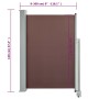 Braune einziehbare Gartenmarkise 120x300 cm von , Sonnenschirme - Ref: Foro24-48343, Preis: 85,32 €, Rabatt: %