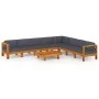 Garden furniture 9 pieces with dark gray acacia wood cushions by vidaXL, Garden sets - Ref: Foro24-3057962, Price: 1,00 €, Di...