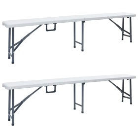 Bancos de jardín plegables 2 unidades 180 cm HDE blanco von , Gartenbänke - Ref: Foro24-48830, Preis: 88,66 €, Rabatt: %