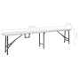 Bancos de jardín plegables 2 unidades 180 cm HDE blanco by , garden benches - Ref: Foro24-48830, Price: 88,66 €, Discount: %