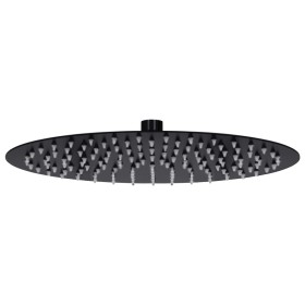 Rain shower head rain effect stainless steel round black 30 cm by , shower heads - Ref: Foro24-147692, Price: 29,33 €, Discou...