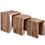 Set of stackable tables 3 units recycled teak by , Side tables - Ref: Foro24-241716, Price: 142,79 €, Discount: %