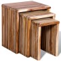 Set of stackable tables 3 units recycled teak by , Side tables - Ref: Foro24-241716, Price: 142,79 €, Discount: %