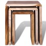 Set of stackable tables 3 units recycled teak by , Side tables - Ref: Foro24-241716, Price: 142,79 €, Discount: %