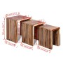 Set of stackable tables 3 units recycled teak by , Side tables - Ref: Foro24-241716, Price: 142,79 €, Discount: %