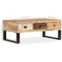 Mesa de centro con 3 cajones madera maciza de mango 90x50x35 cm by , Coffee table - Ref: Foro24-244942, Price: 223,43 €, Disc...
