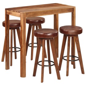 5-teiliges Barset aus Massivholz 115x56x107 cm von , Möbelsets für Küchen und Esszimmer - Ref: Foro24-246262, Preis: 620,16 €...