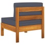 Gartenmöbel 6-teilig mit dunkelgrauen Akazienholzkissen von vidaXL, Gartensets - Ref: Foro24-3057952, Preis: 848,56 €, Rabatt: %