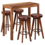 5-teiliges Barset aus Massivholz 115x56x107 cm von , Möbelsets für Küchen und Esszimmer - Ref: Foro24-246262, Preis: 620,16 €...