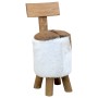 Solid teak wood stool brown by , Folding stools and chairs - Ref: Foro24-285206, Price: 97,84 €, Discount: %