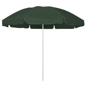 Green beach umbrella 240 cm by , Umbrellas - Ref: Foro24-314713, Price: 23,95 €, Discount: %