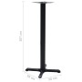 Bistrotischbein aus schwarzem Gusseisen 56x56x107 cm von , Tischbeine - Ref: Foro24-325430, Preis: 97,62 €, Rabatt: %