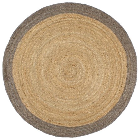 Handmade jute rug with gray edge 240 cm by , Rugs - Ref: Foro24-343604, Price: 146,68 €, Discount: %