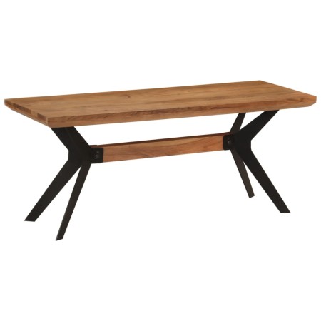 Esszimmerbank aus massivem Akazienholz und Stahl 110x40x46 cm von , Ess- und Küchenbänke - Ref: Foro24-352057, Preis: 118,89 ...