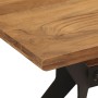 Esszimmerbank aus massivem Akazienholz und Stahl 110x40x46 cm von , Ess- und Küchenbänke - Ref: Foro24-352057, Preis: 118,89 ...