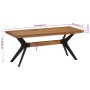 Esszimmerbank aus massivem Akazienholz und Stahl 110x40x46 cm von , Ess- und Küchenbänke - Ref: Foro24-352057, Preis: 118,89 ...